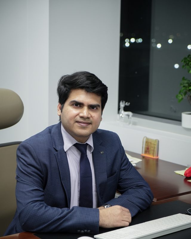 Sidharth Pabbi, CPA, at his desk